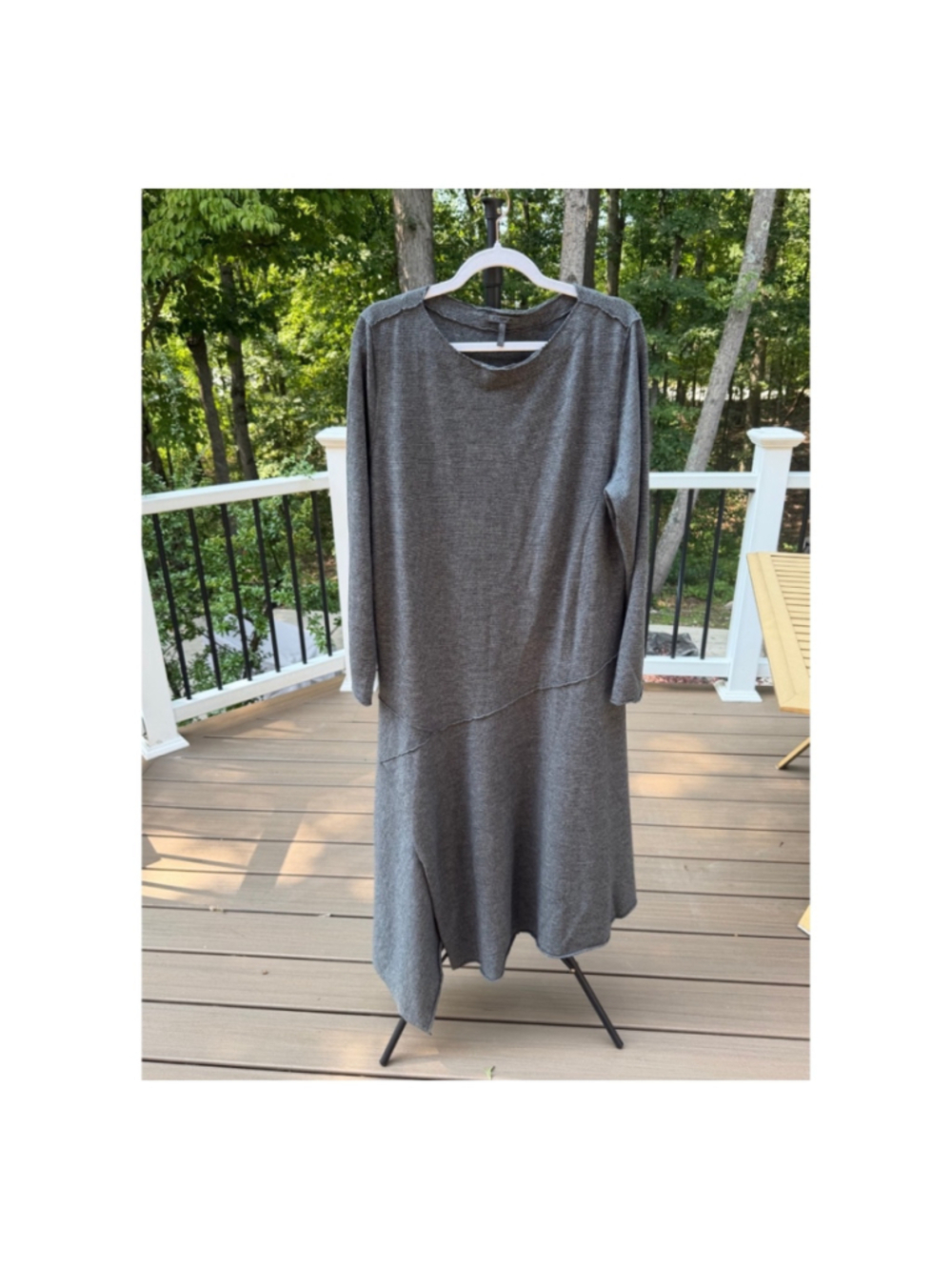 Oska Grey Asymmetrical Dress Size L